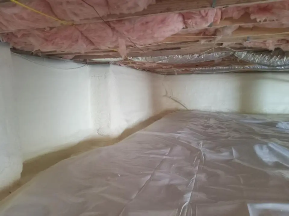 Crawl space encapsulation with closed-cell spray foam for Spray Foam Roofing in Moody